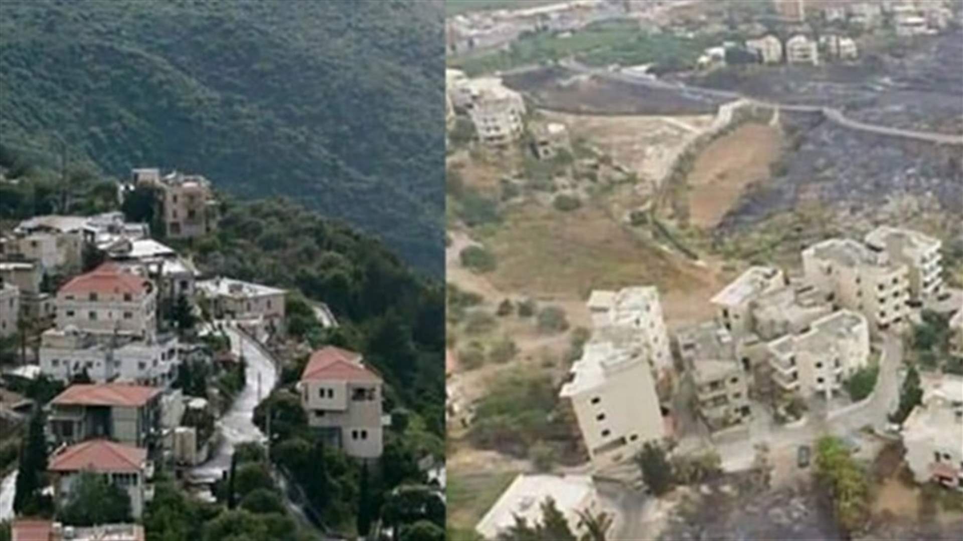 حقيقة صورة بلدة الدامور المتداولة قبل وما بعد الحريق...