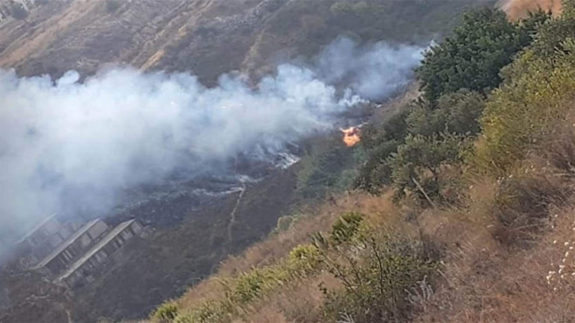 حريق في الوادي الفاصل بين برقايل ومجدلا... والدفاع المدني يعمل على إخماده (فيديو)