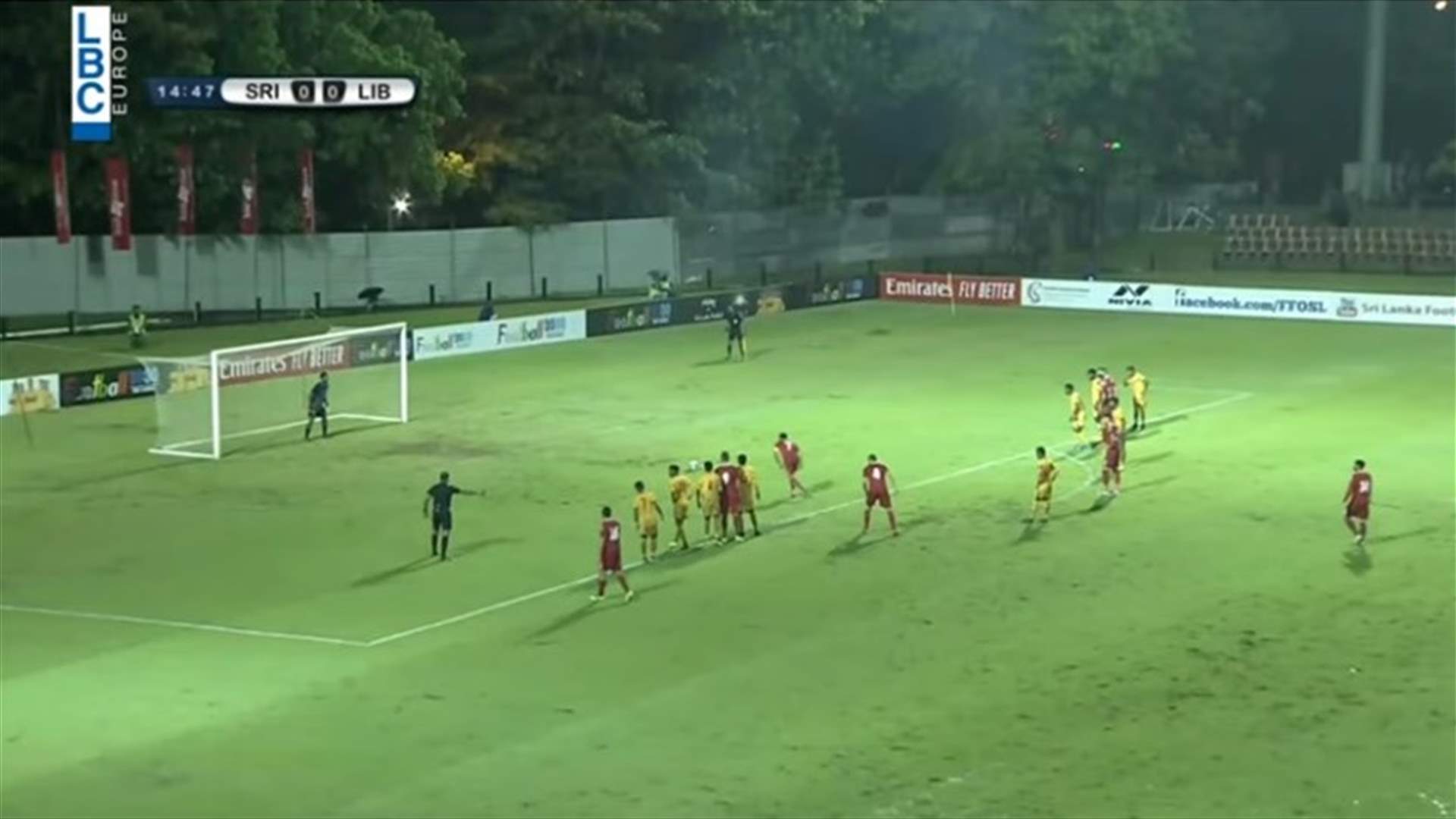 ركلتا جزاء تساهمان بتقدّم منتخب لبنان على سريلانكا في الشوط الأول... (فيديو)