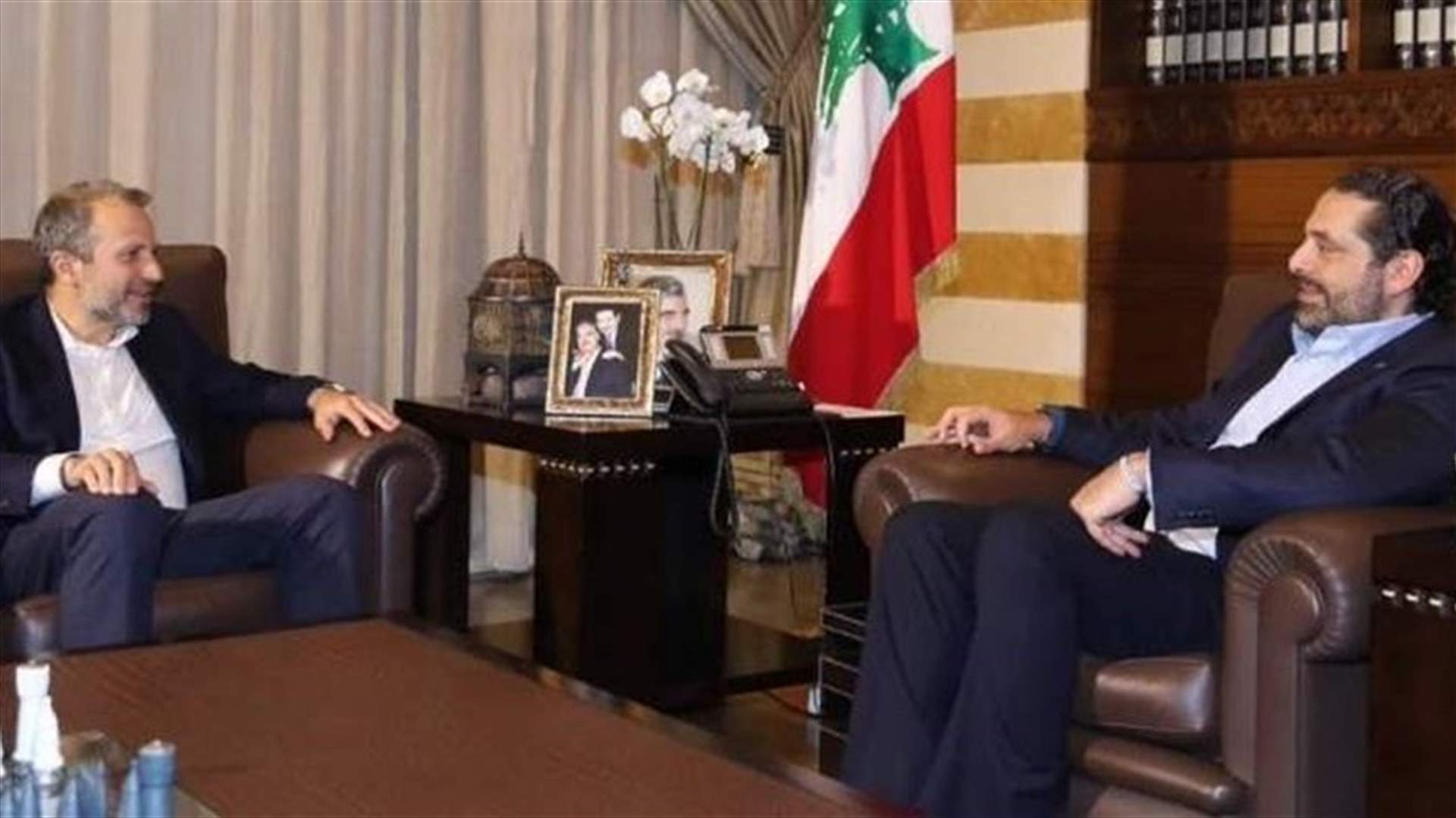 Hariri, Bassil hold meeting, discuss political and economic situation