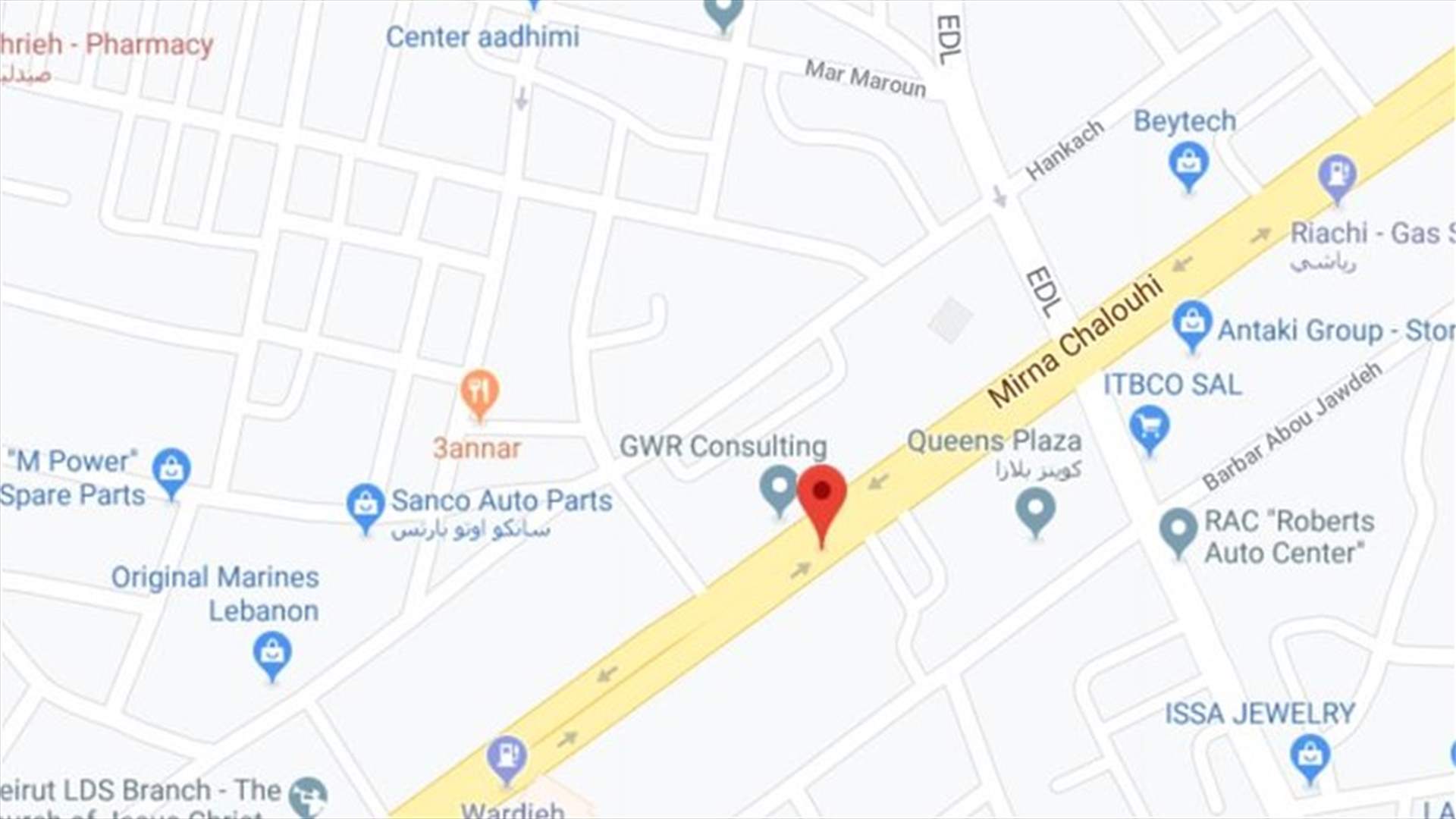 جريح أثناء منع سائق فان تخطي العوائق في ميرنا الشالوحي