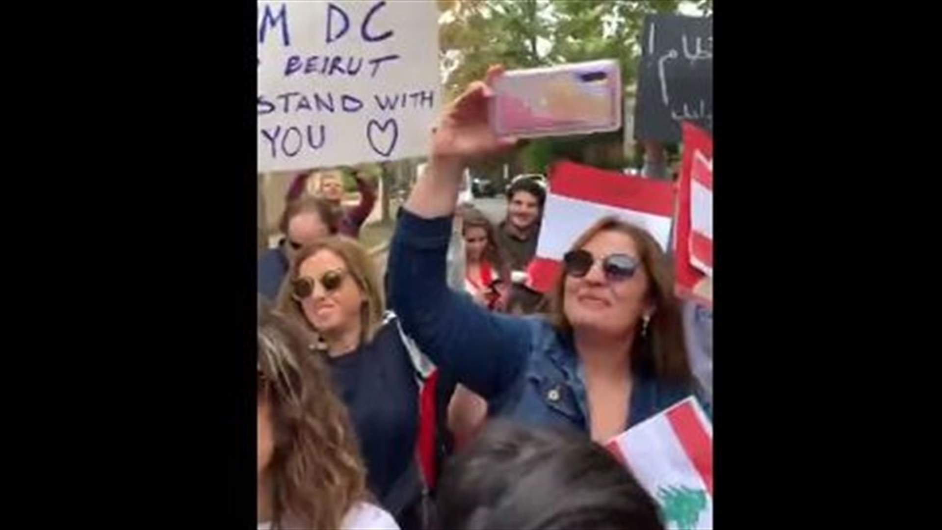 من واشنطن... مغتربون يتضامون مع متظاهري لبنان (فيديو)