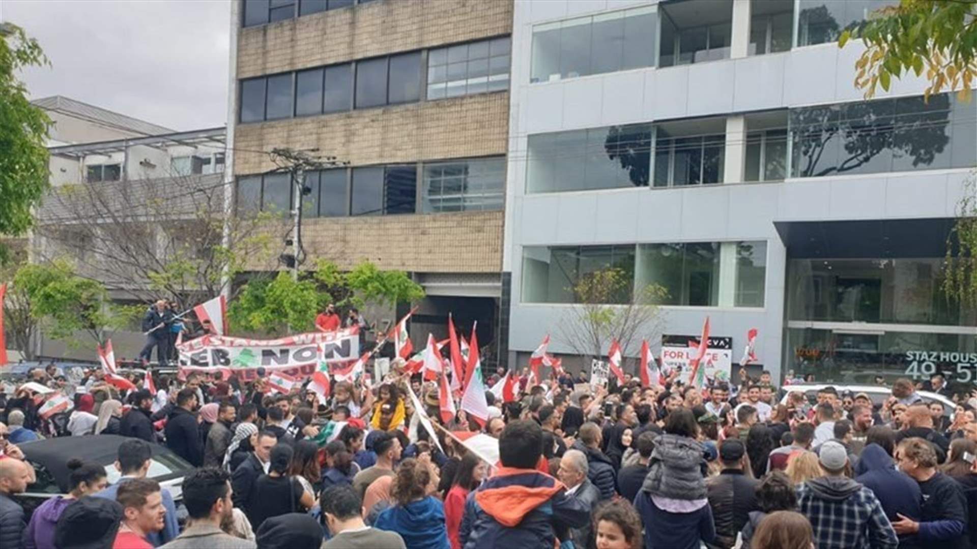 Lebanon’s revolution in Melbourne, expats stage protest (Video)