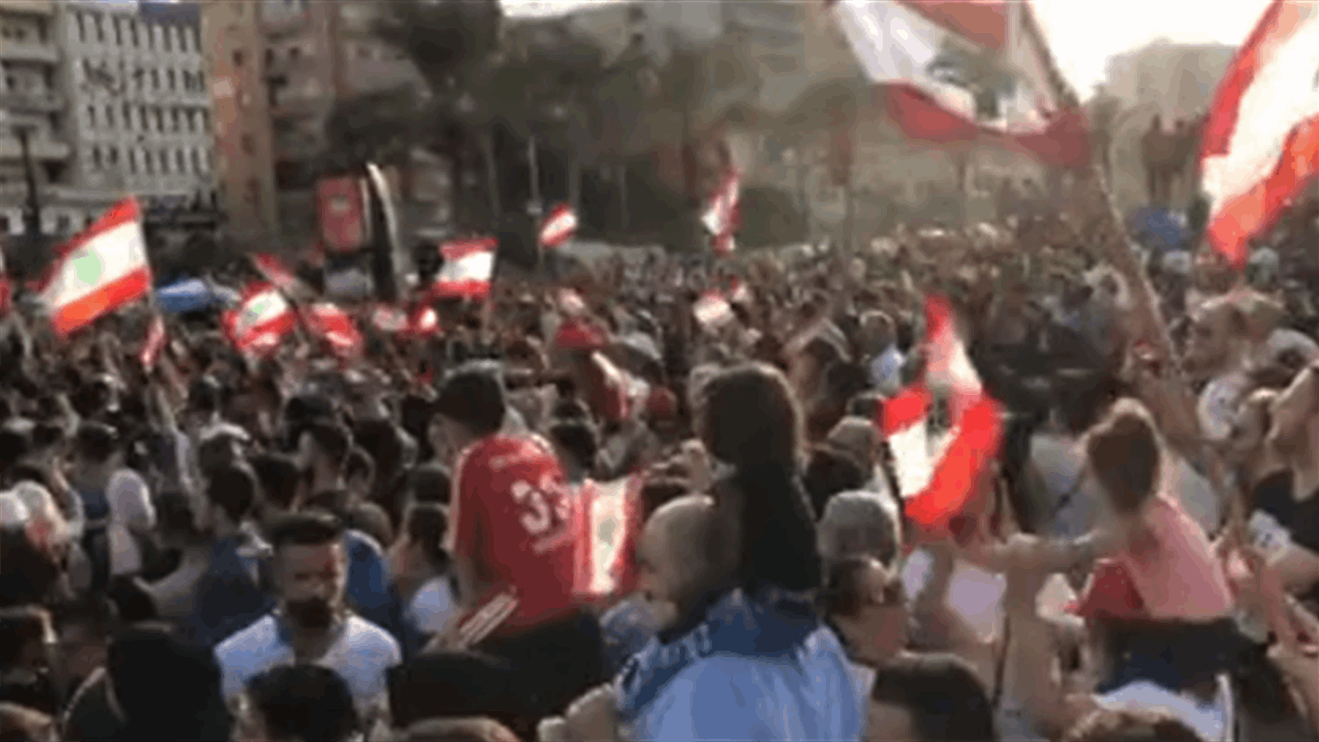 تزايد اعداد المتظاهرين في صور (فيديو)