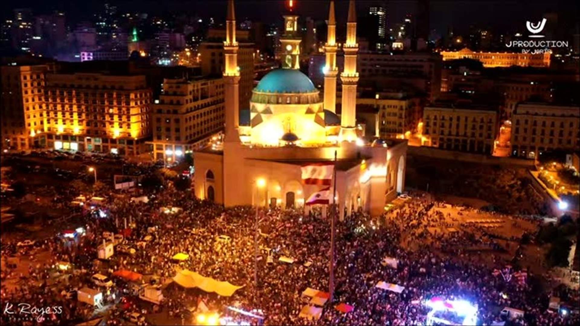 Heartwarming aerial footage of Beirut’s protests-[VIDEO]