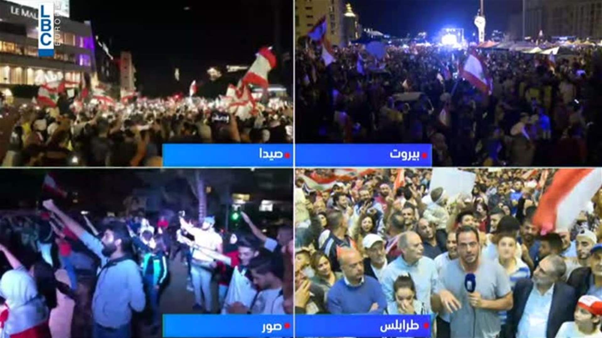 "أحد الوحدة" في طرابلس... أعداد كبيرة من المحتجين في ساحة النور (فيديو)