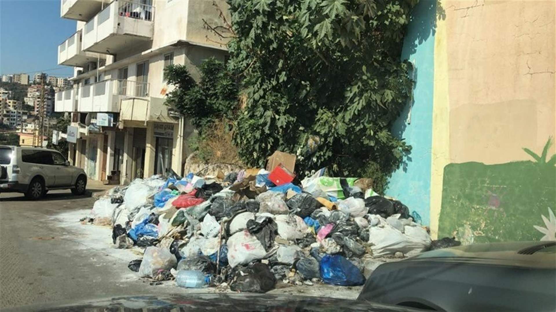Citizens in Zgharta throw garbage in the streets to protest failure to resolve waste crisis (Video)