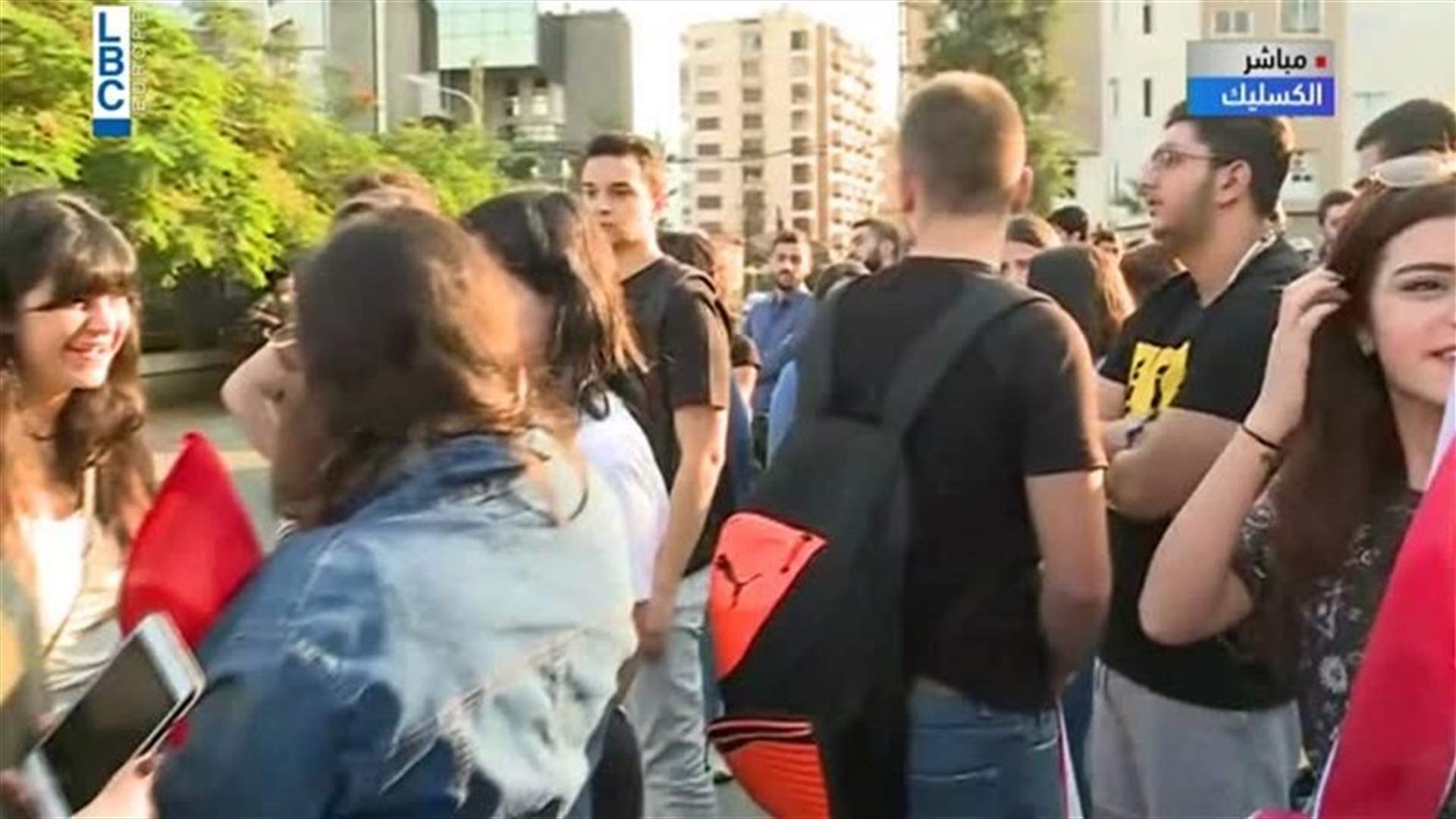 USEK students stage sit-in outside campus, block all entrances (VIDEO)