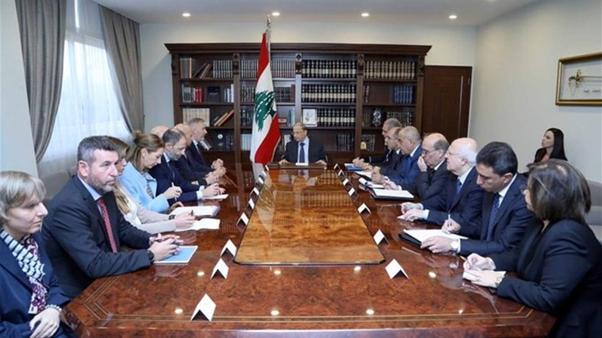 Aoun meets with Italian defense minister