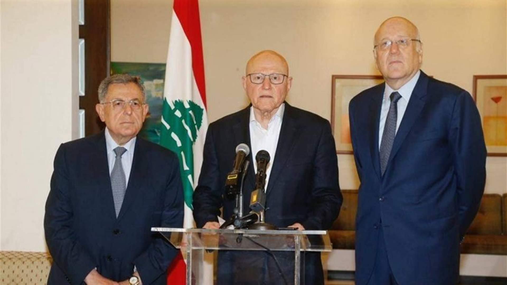 Mikati, Siniora and Salam renew support for Hariri to form new cabinet