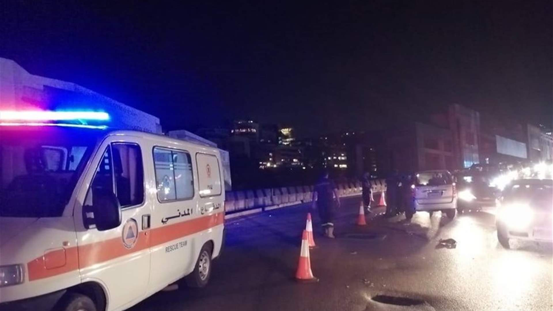 جريح جراء حادث سير في الرابية