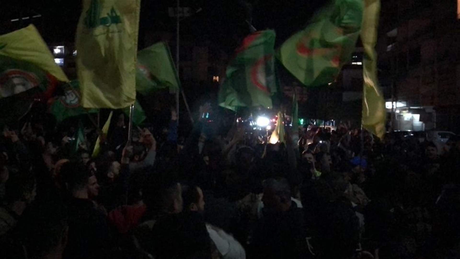 Amal Movement, Hezbollah supporters stage demonstration near Tyre’s al-Alam Square (Video)