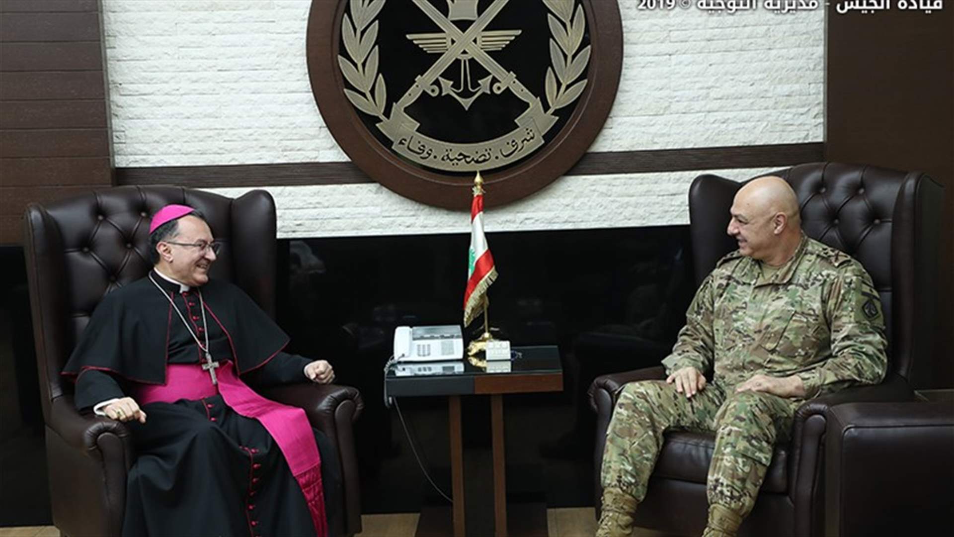 هذا ما قالته السفارة البابوية عن الجيش اللبناني وعن اللقاء مع قائد الجيش ...