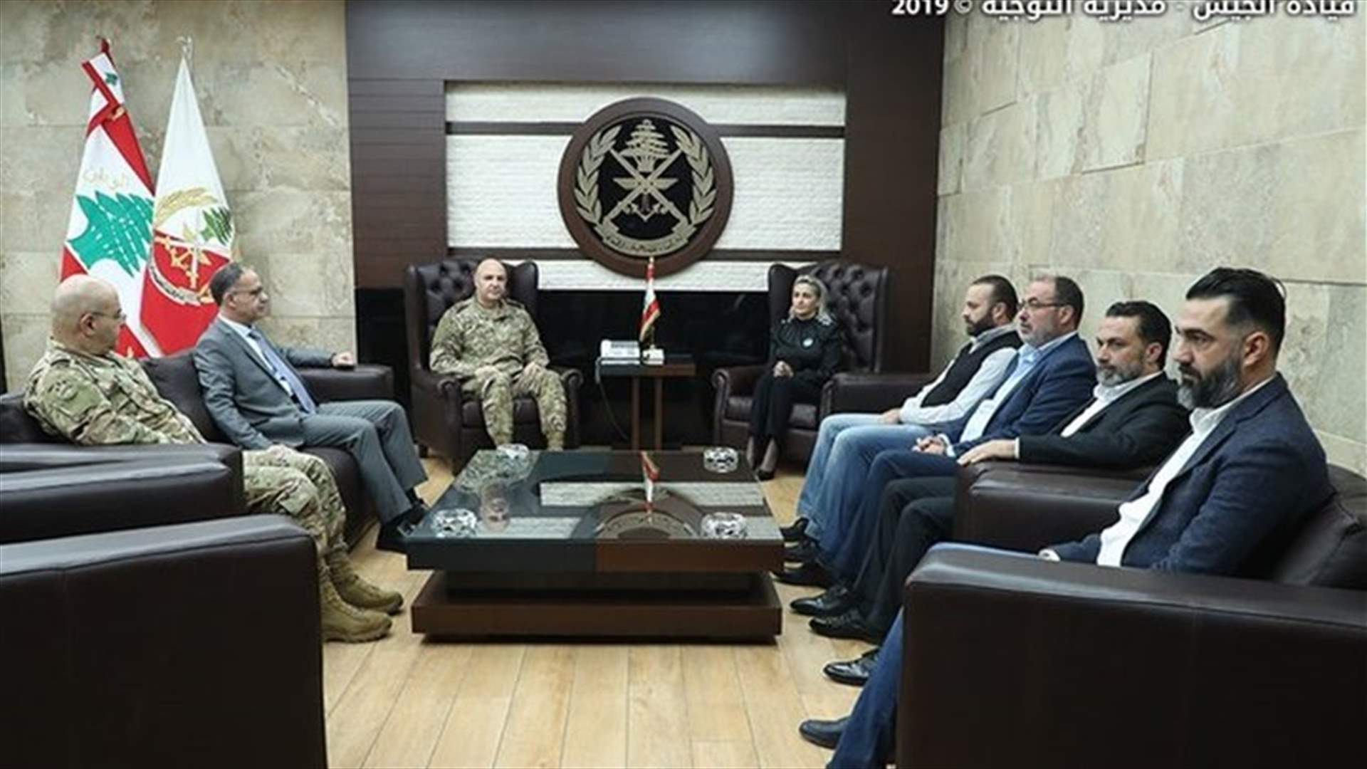 Delegation from family of martyr Alaa Abou Fakher meets with army commander
