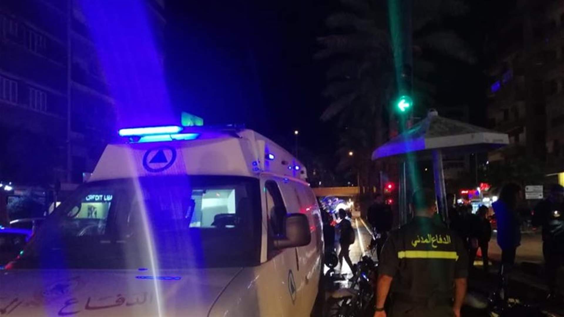 حادث صدم على طريق كورنيش المزرعة