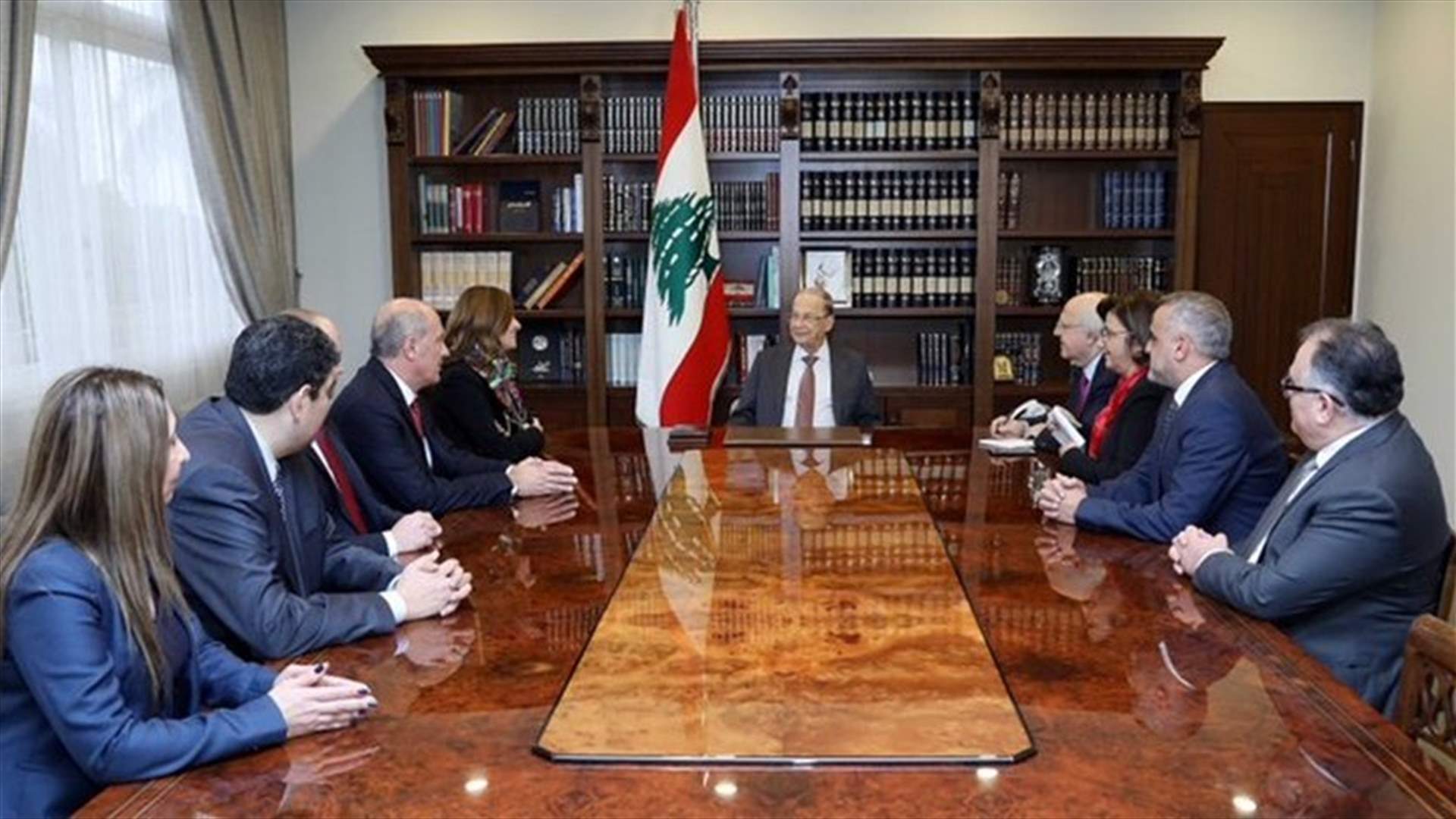 President Aoun receives from Boustani copy drilling license of Lebanon’s first oil well
