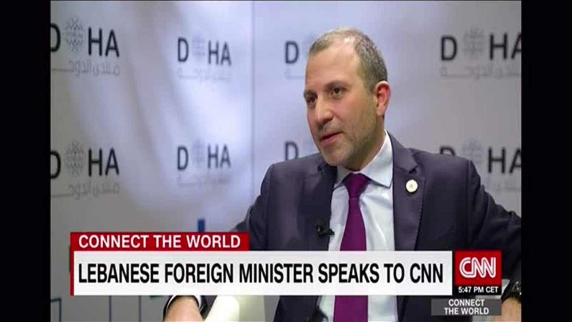 حديث لباسيل مع الـCNN ... ماذا قال عن الحكومة والتفاهم مع الحريري وملفات أخرى؟ (فيديو)
