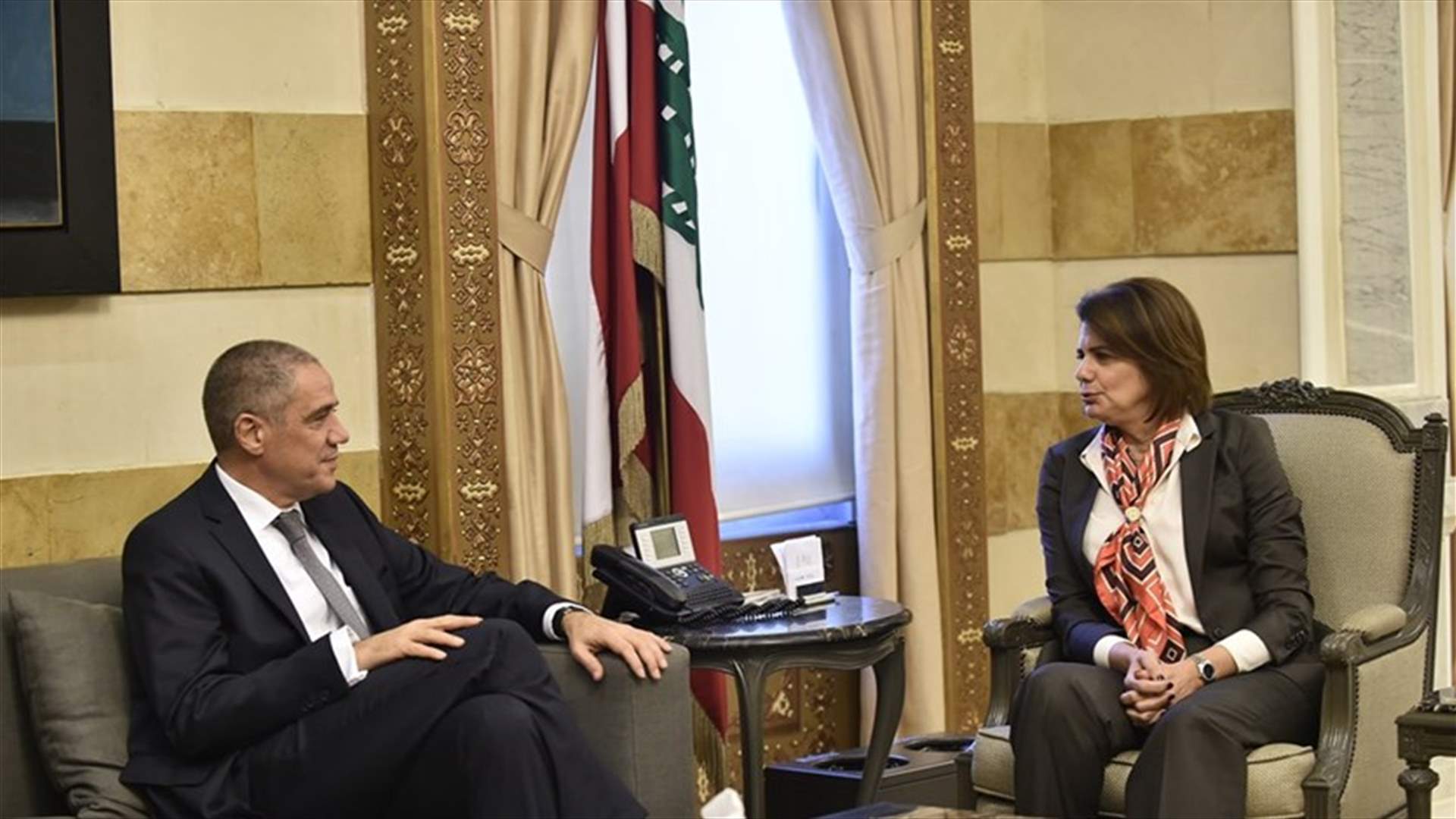 الحسن عرضت مع سفير الاتحاد الاوروبي الوضع العام