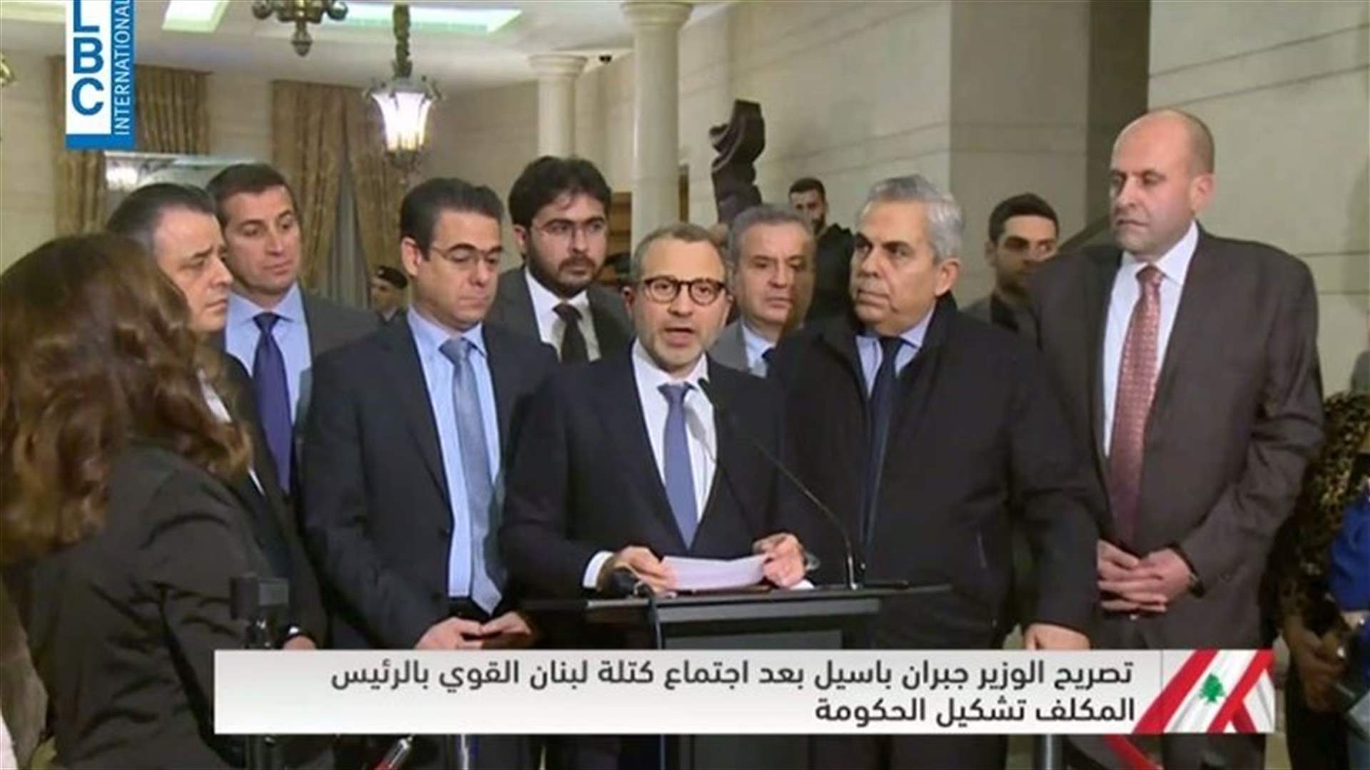Bassil after Strong Lebanon bloc meeting with Diab: This is will be a cabinet for all the Lebanese people