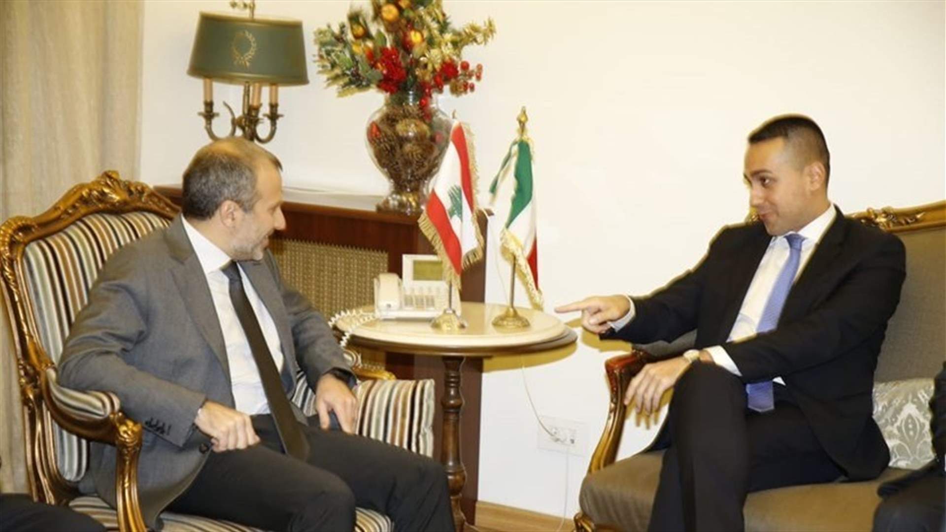 Minister Bassil meets with Italian counterpart