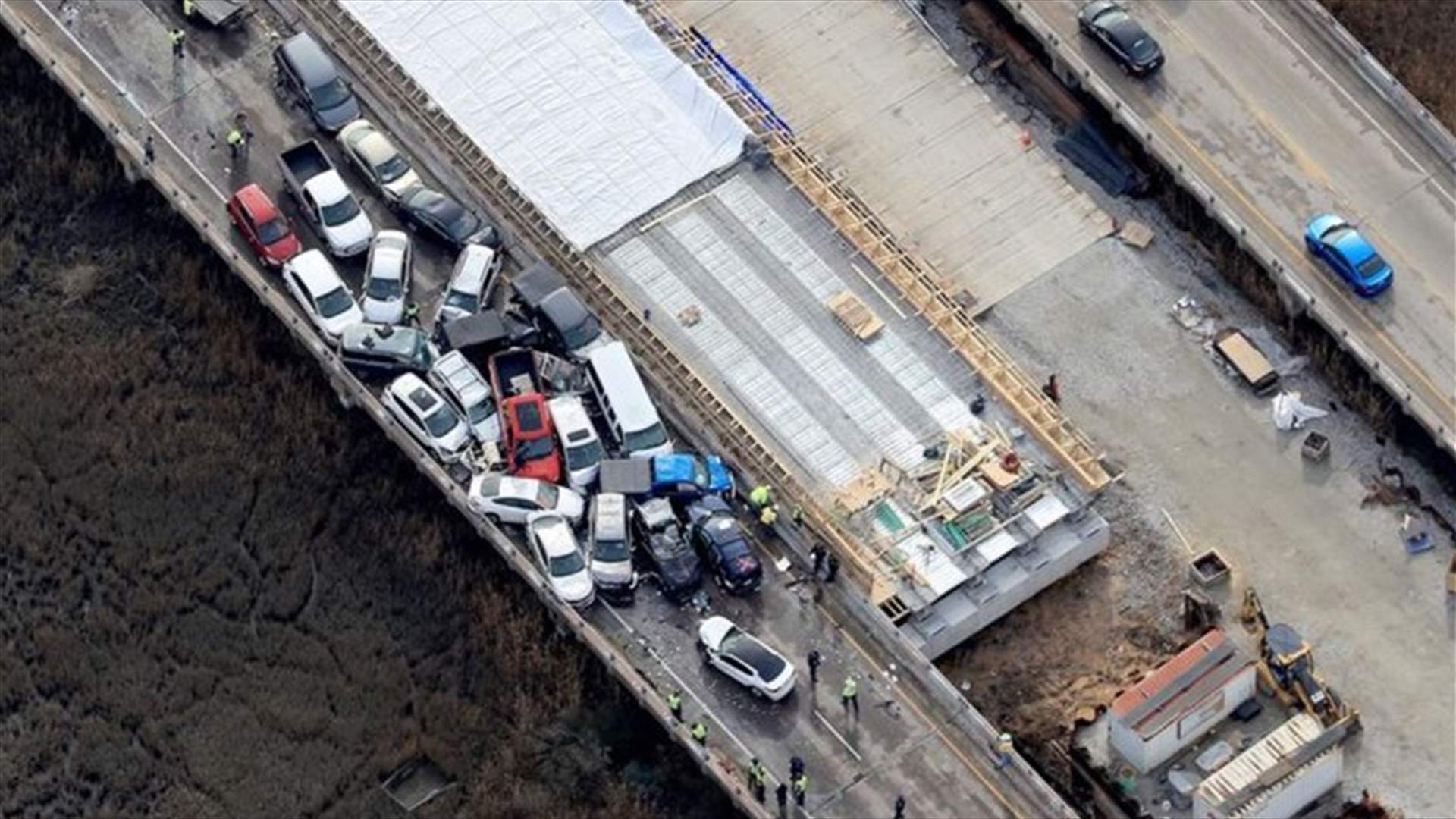 حادث اصطدام بين 69 سيارة... وإصابة عشرات الأشخاص!