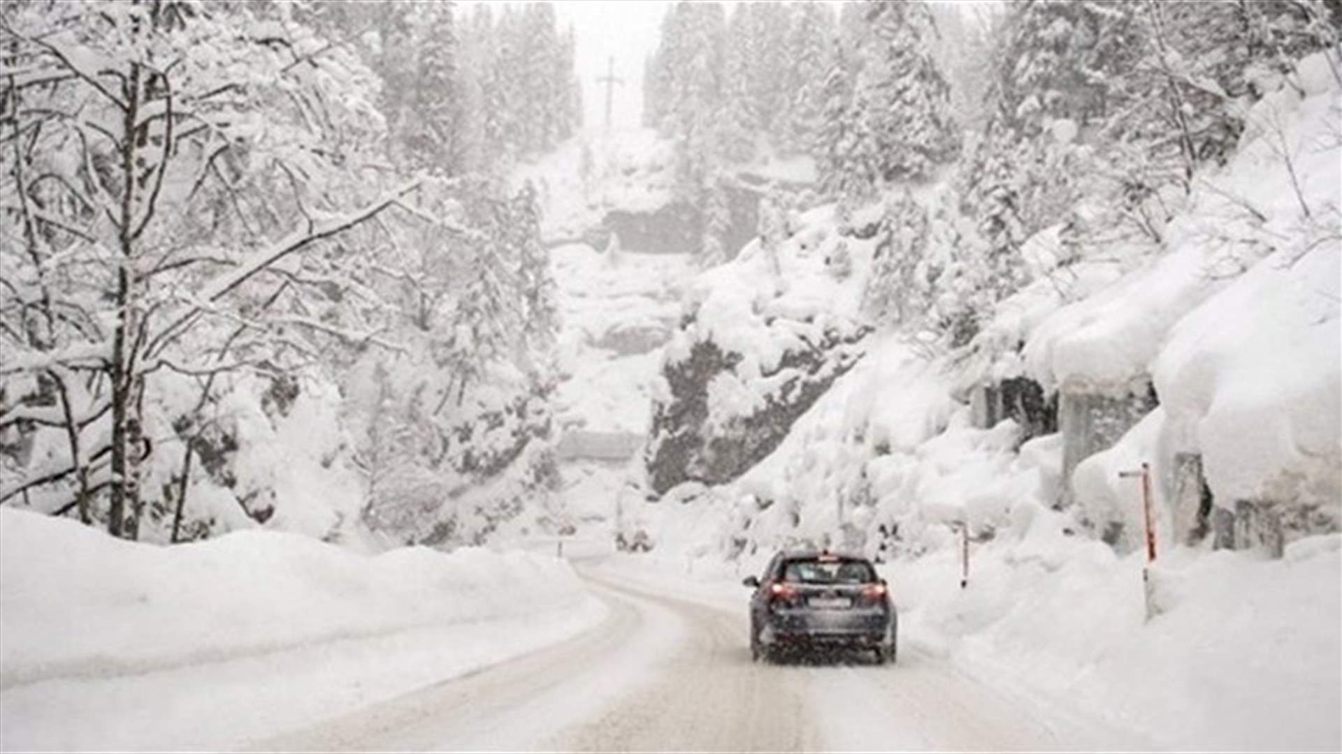 Snow blocks several roads across Lebanon