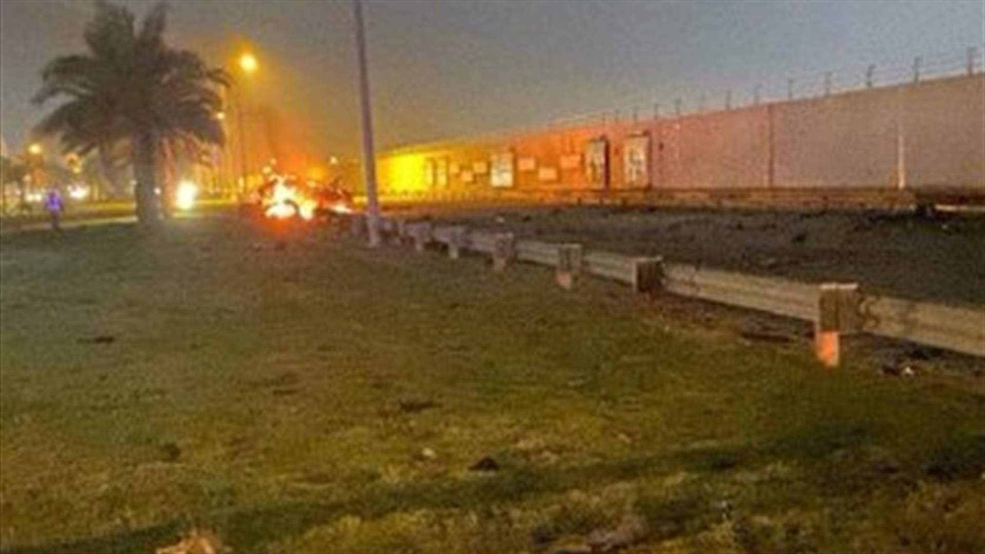 الصور الأولى لمقتل قاسم سليماني من موقع الضربات الأميركية ببغداد