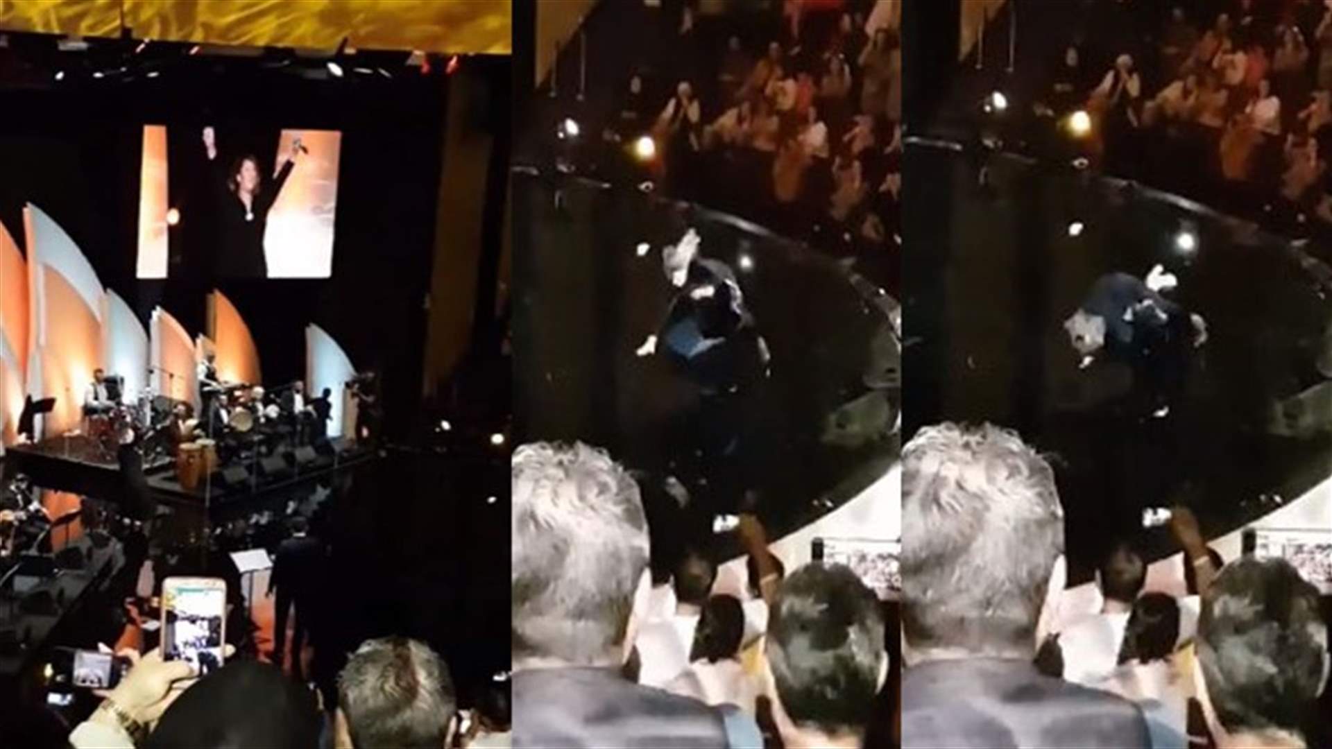 تعثرت وسقطت وهي تحيي الجمهور.. لحظات مُحرجة عاشتها أمينة فاخت على المسرح (فيديو)