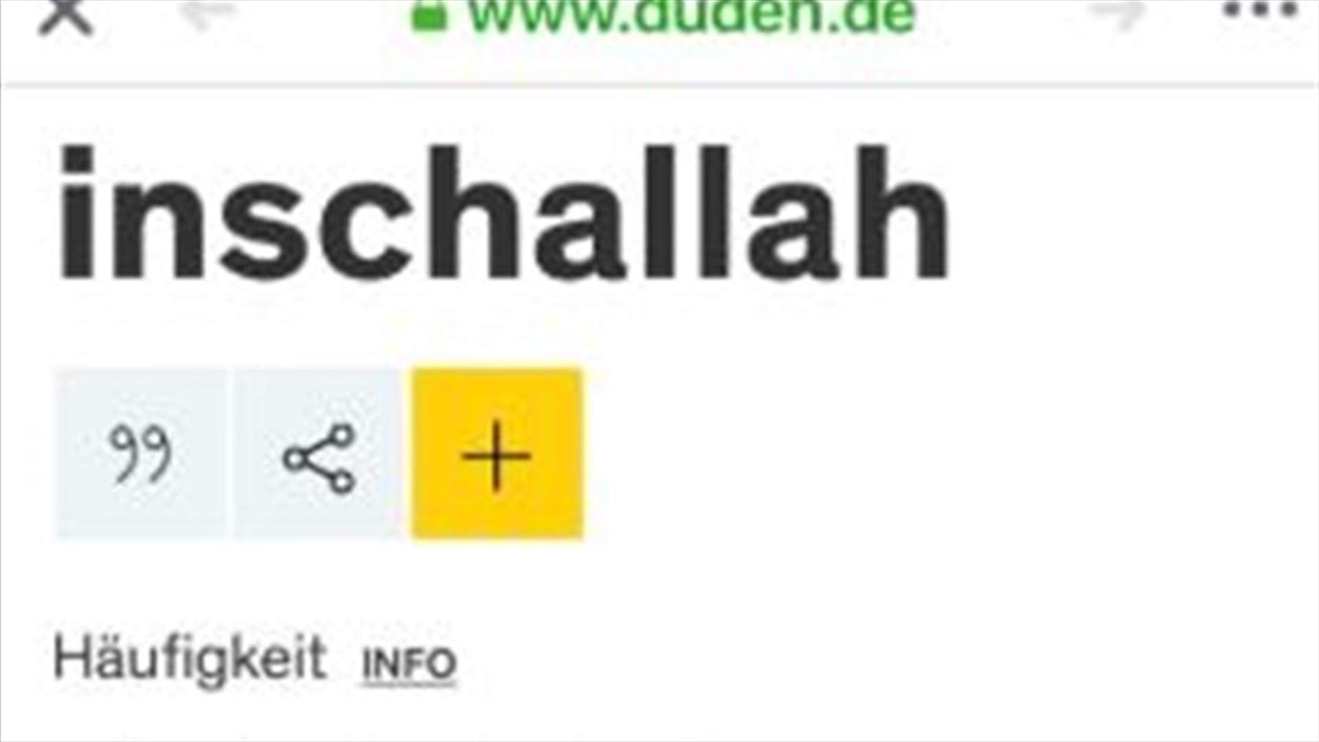 عبارة "إن شاء الله" العربية... تدخل أعرق قواميس اللغة الألمانية!