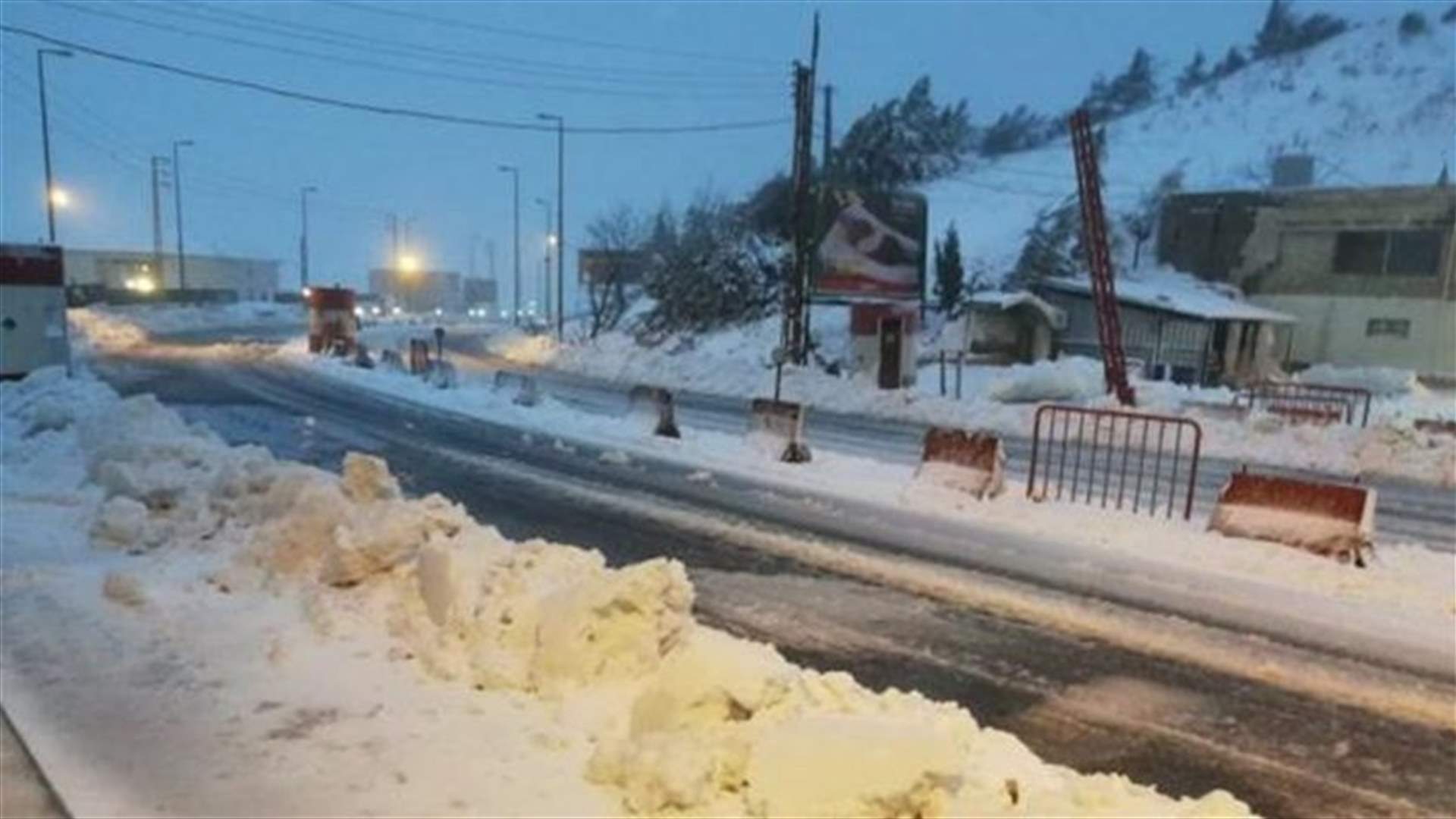 These are the closed roads due to accumulation of snow