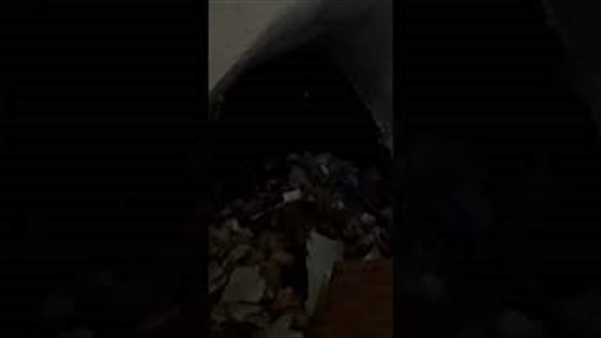 هبوط سقف منزل في طرابلس (فيديو)