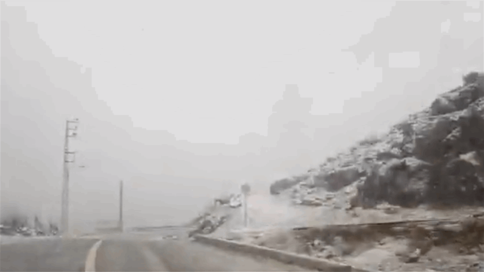 تساقط الثلوج في شبعا (فيديو)