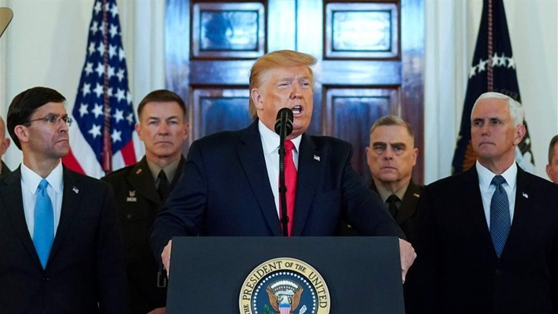 Trump says US does not have to use military against Iran