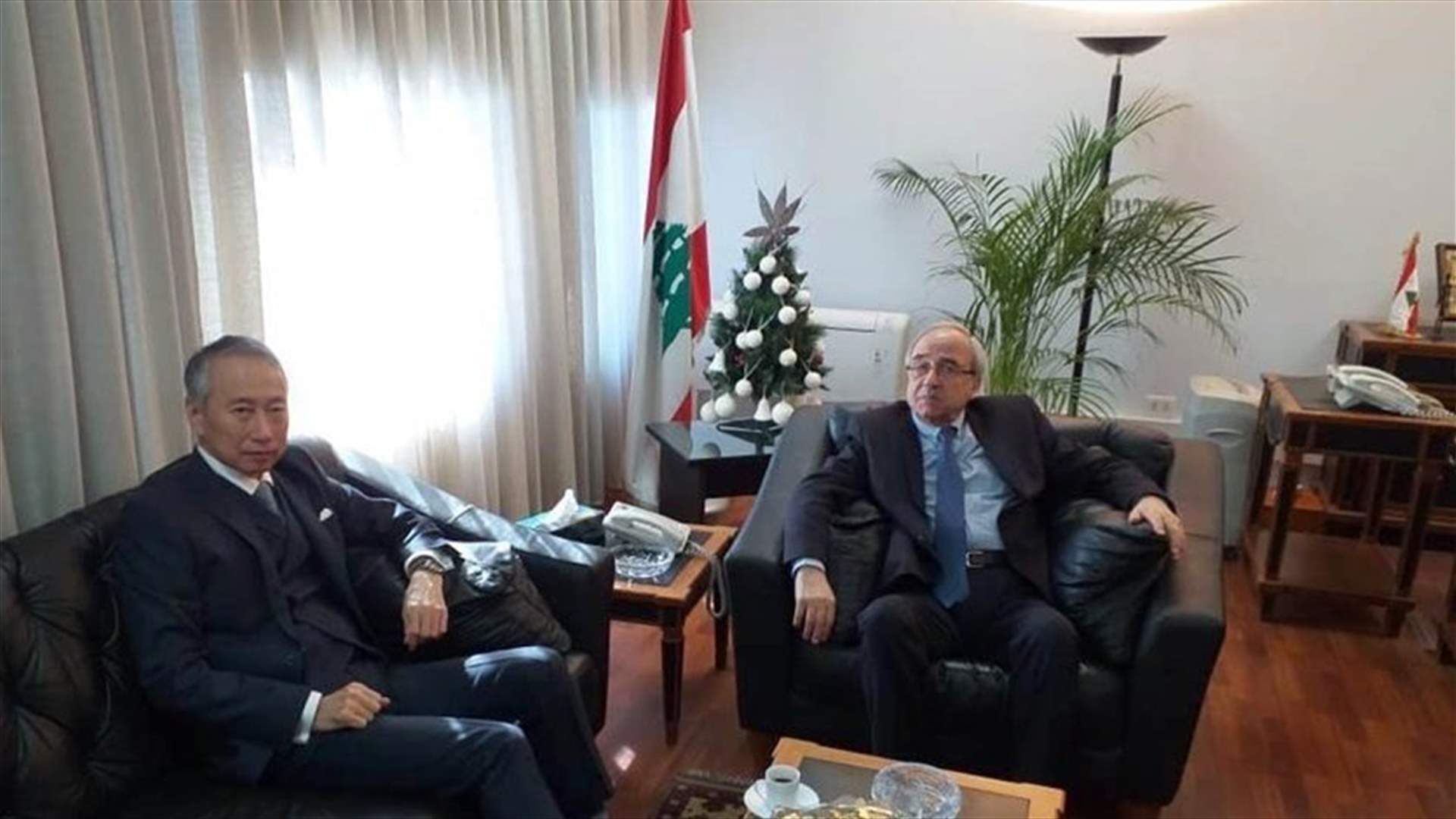 Sarhan meets with Japanese ambassador, discusses means to boost bilateral ties