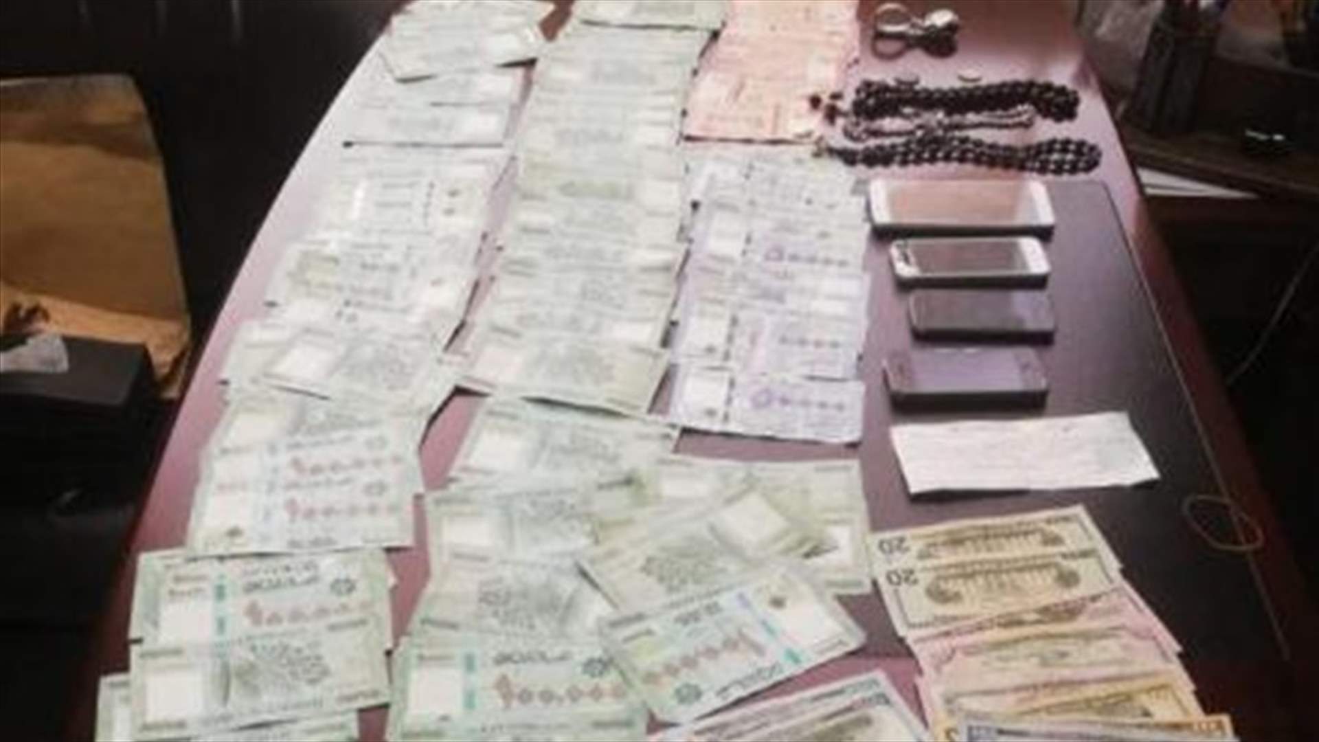 ضبط مسروقات قيمتها نحو 29 مليون ليرة وتوقيف السارق (صورة)