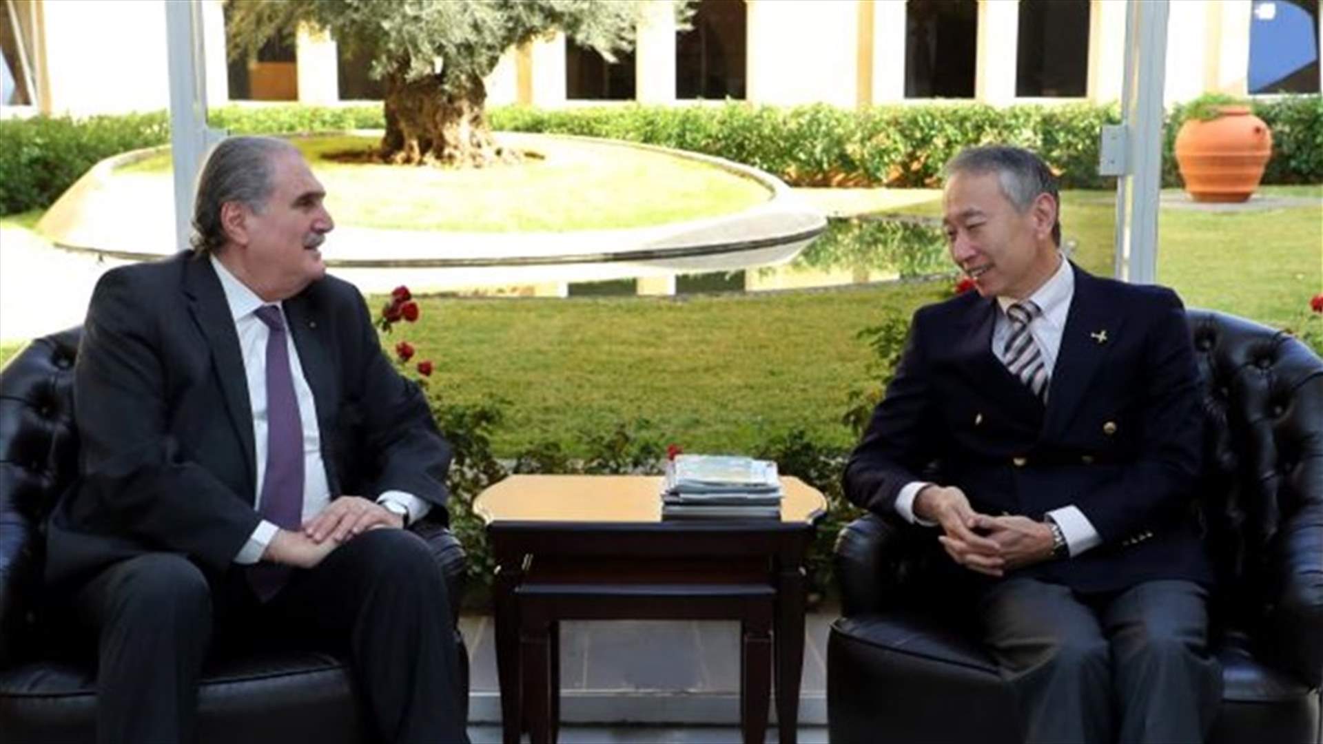جريصاتي استقبل سفير اليابان في لبنان وعرض معه آخر التطورات المتعلقة بقضية كارلوس غصن