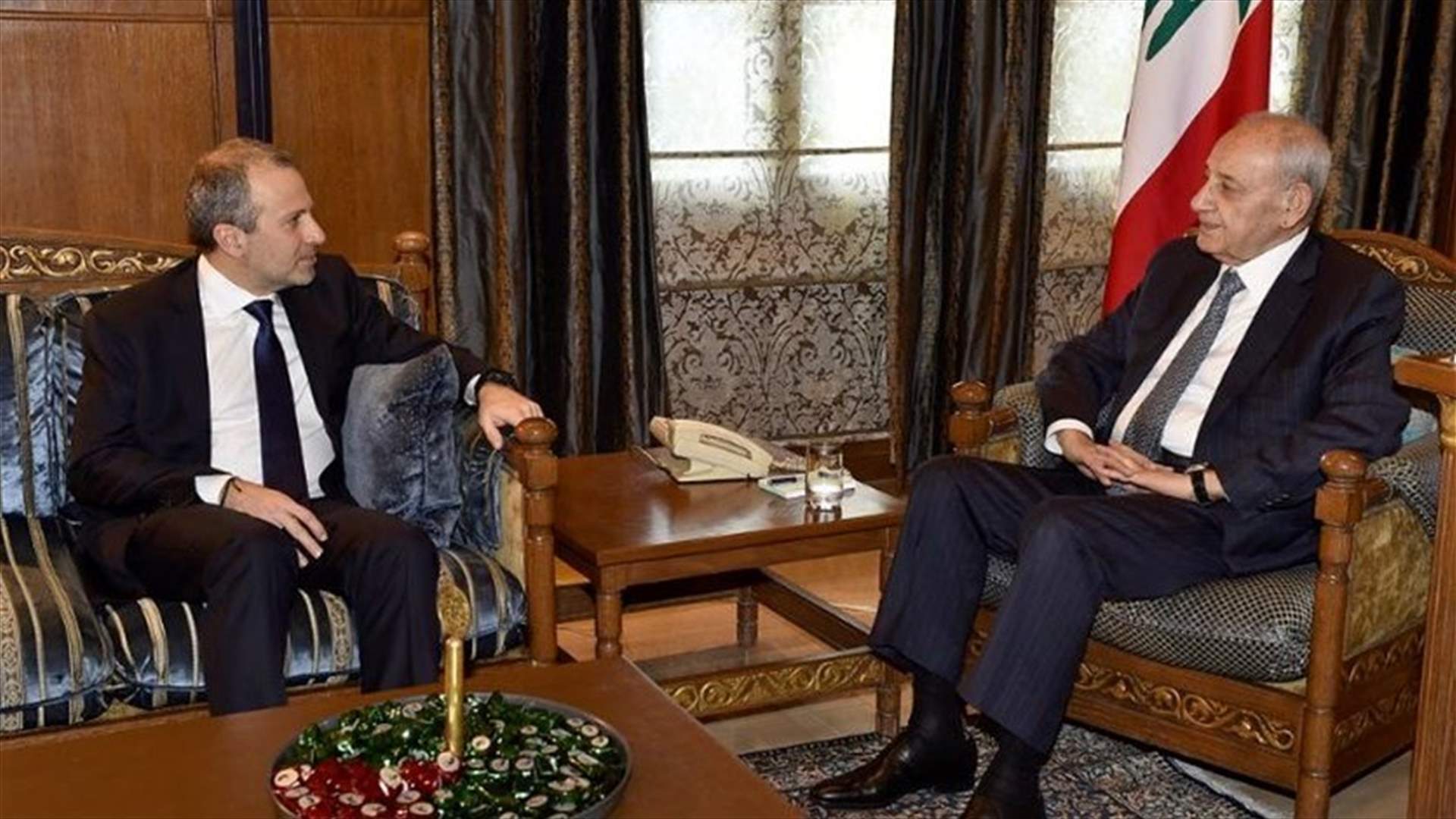 Berri meets with Bassil in Ain al-Tineh