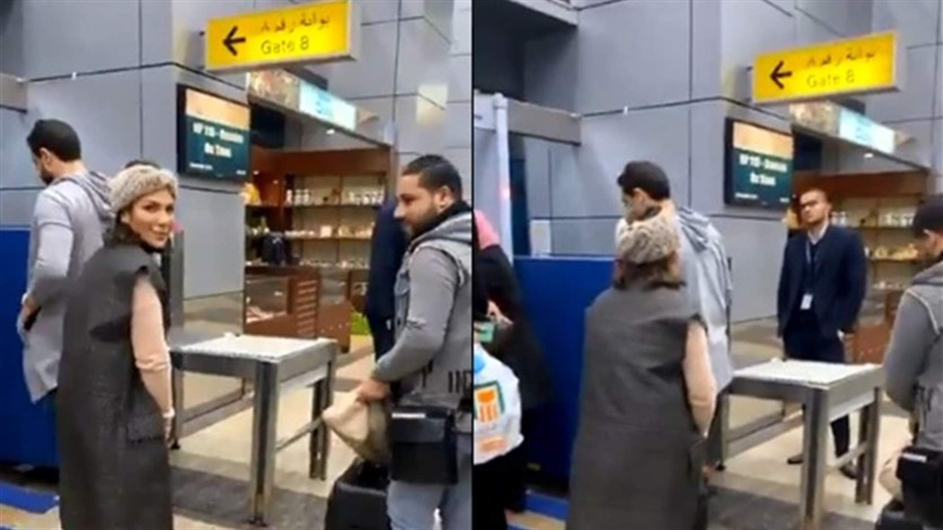 مواطن صوّر أصالة عند نقطة التفتيش في المطار.. ما فعله أضحك روّاد الانترنت (فيديو)