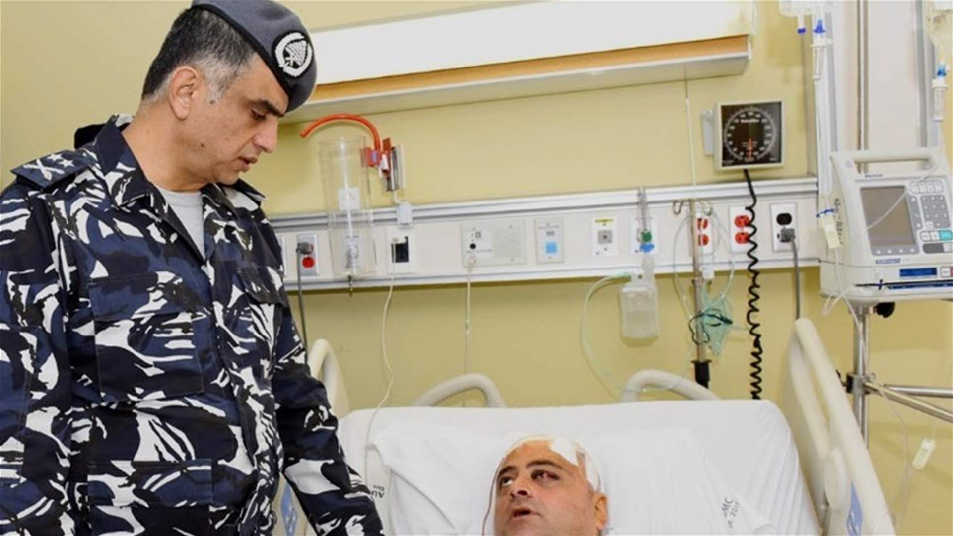 عثمان إطمأن الى صحة العناصر الذين تعرّضوا لإصابات بليغة