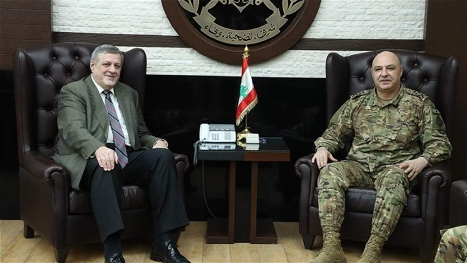 Army chief Aoun meets with UN Kubis