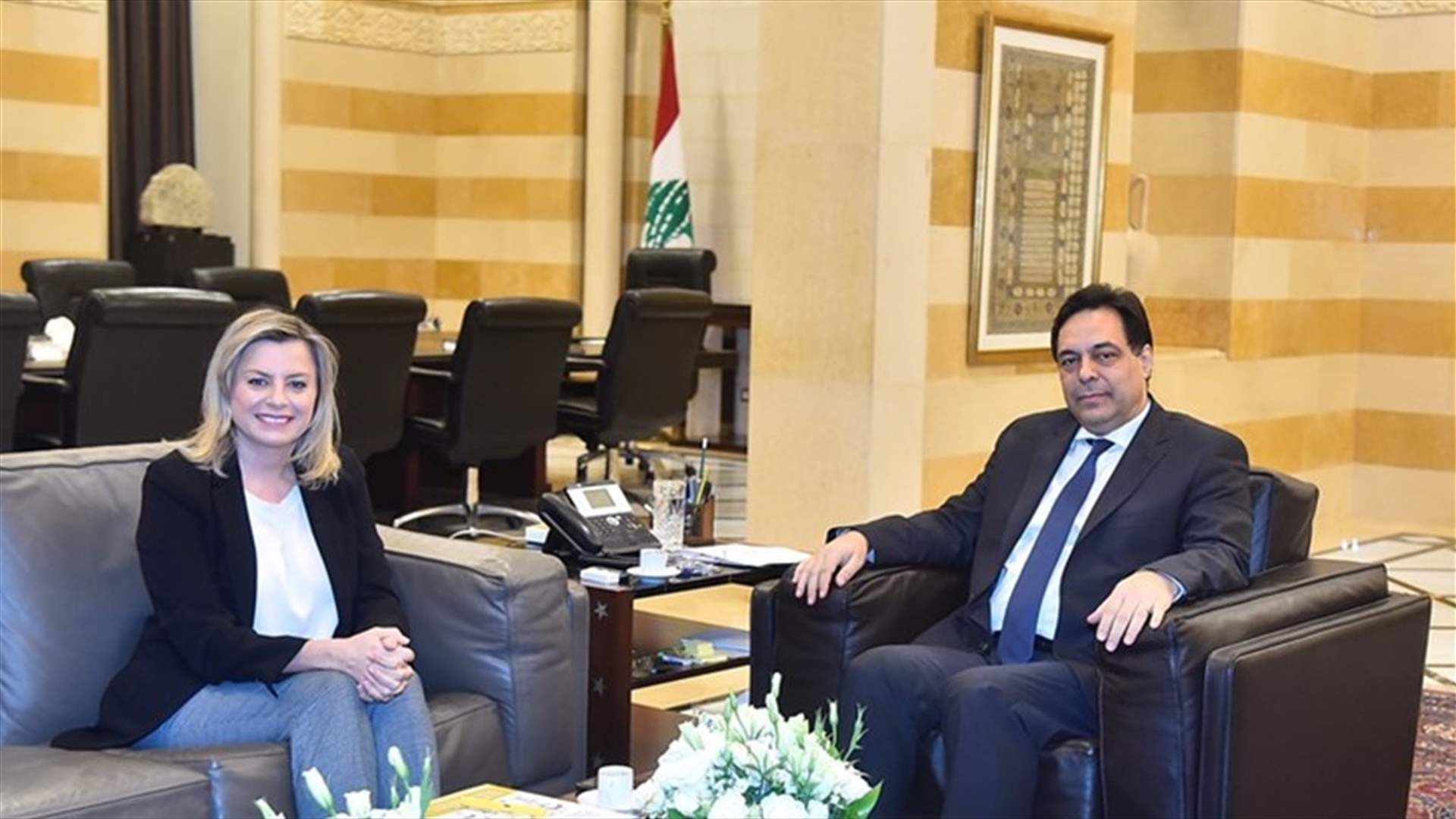 Diab meets Claudine Aoun Roukoz to discuss women affairs and rights
