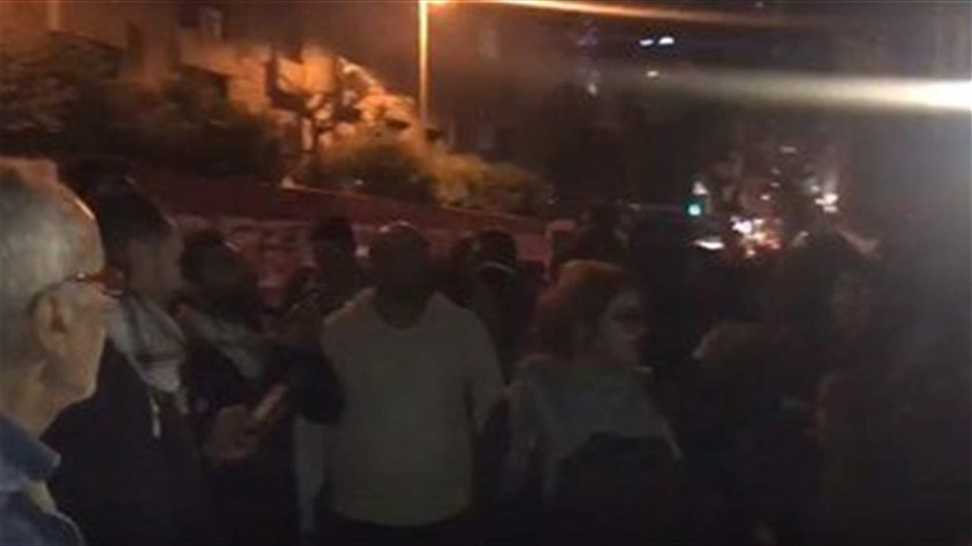 Road cut off outside BDL in Hamra-[VIDEO]