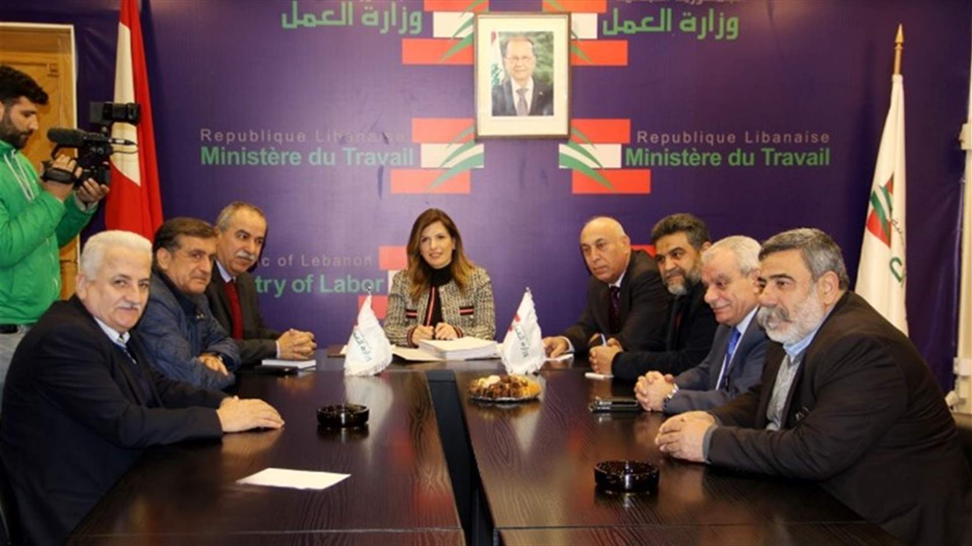 يمين التقت وفدا من الاتحاد العمالي العام