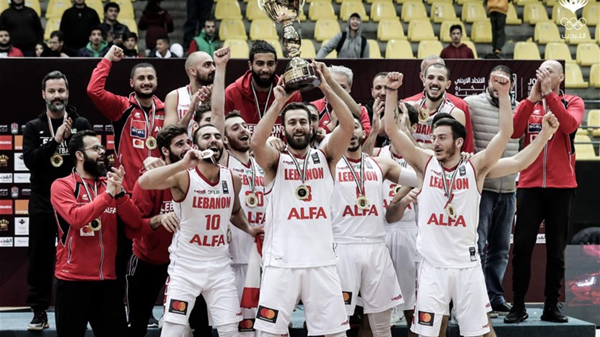 لبنان يفوز بلقب كأس الملك عبدالله الثاني الودية في كرة السلة