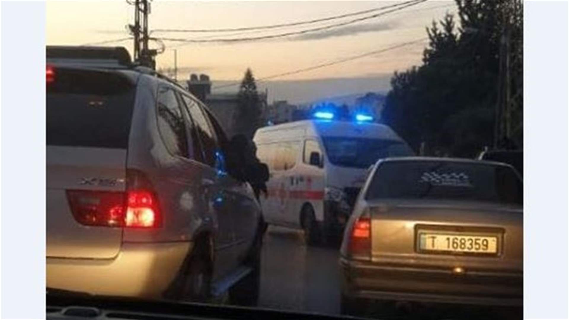 جريحان بحادث سير على طريق الضنية طرابلس (صورة)
