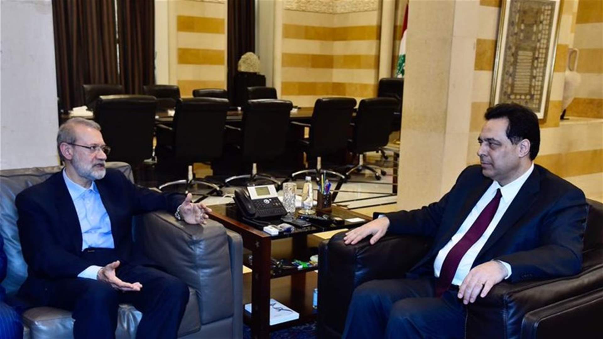 دياب التقى لاريجاني في السراي