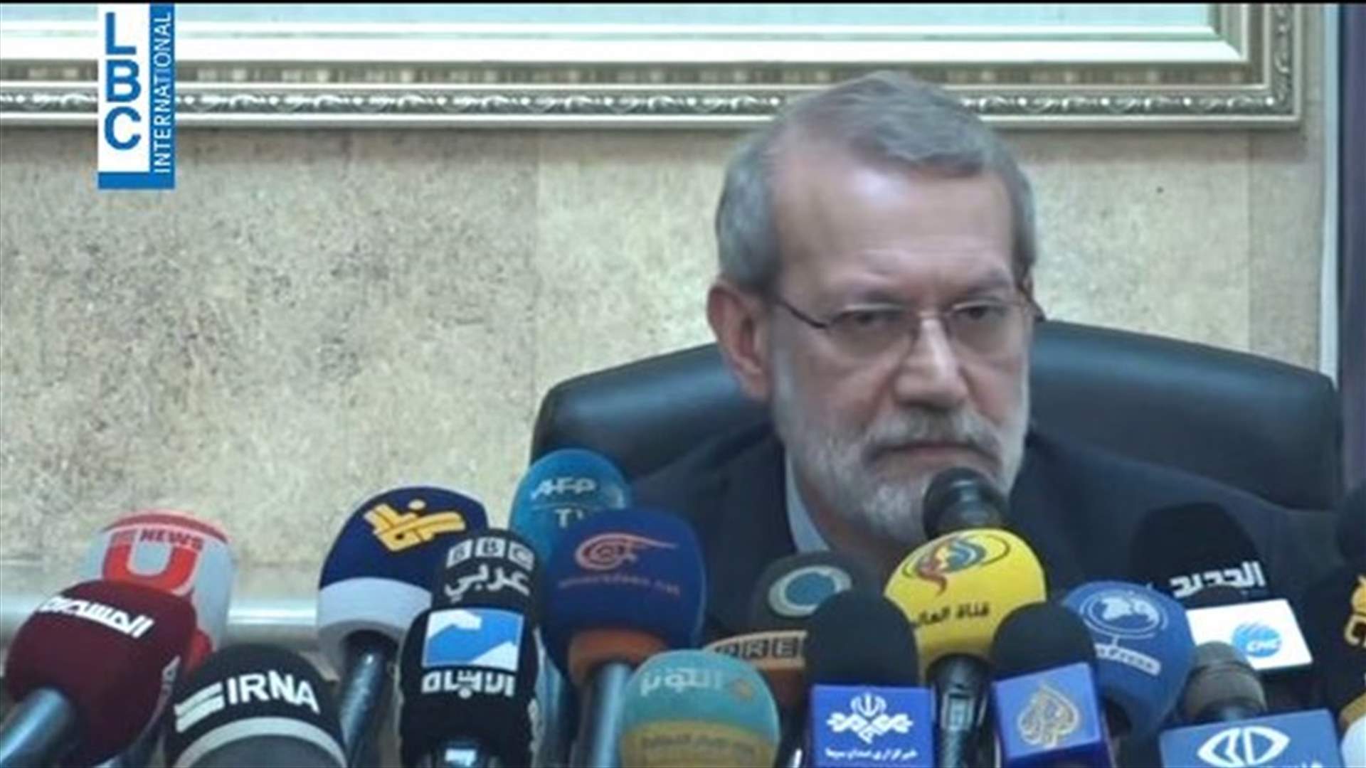 لاريجاني: لبنان يمر بمرحلة حساسة... ومستعدون للتعاون مع الحكومة الجديدة في المجالات كافة