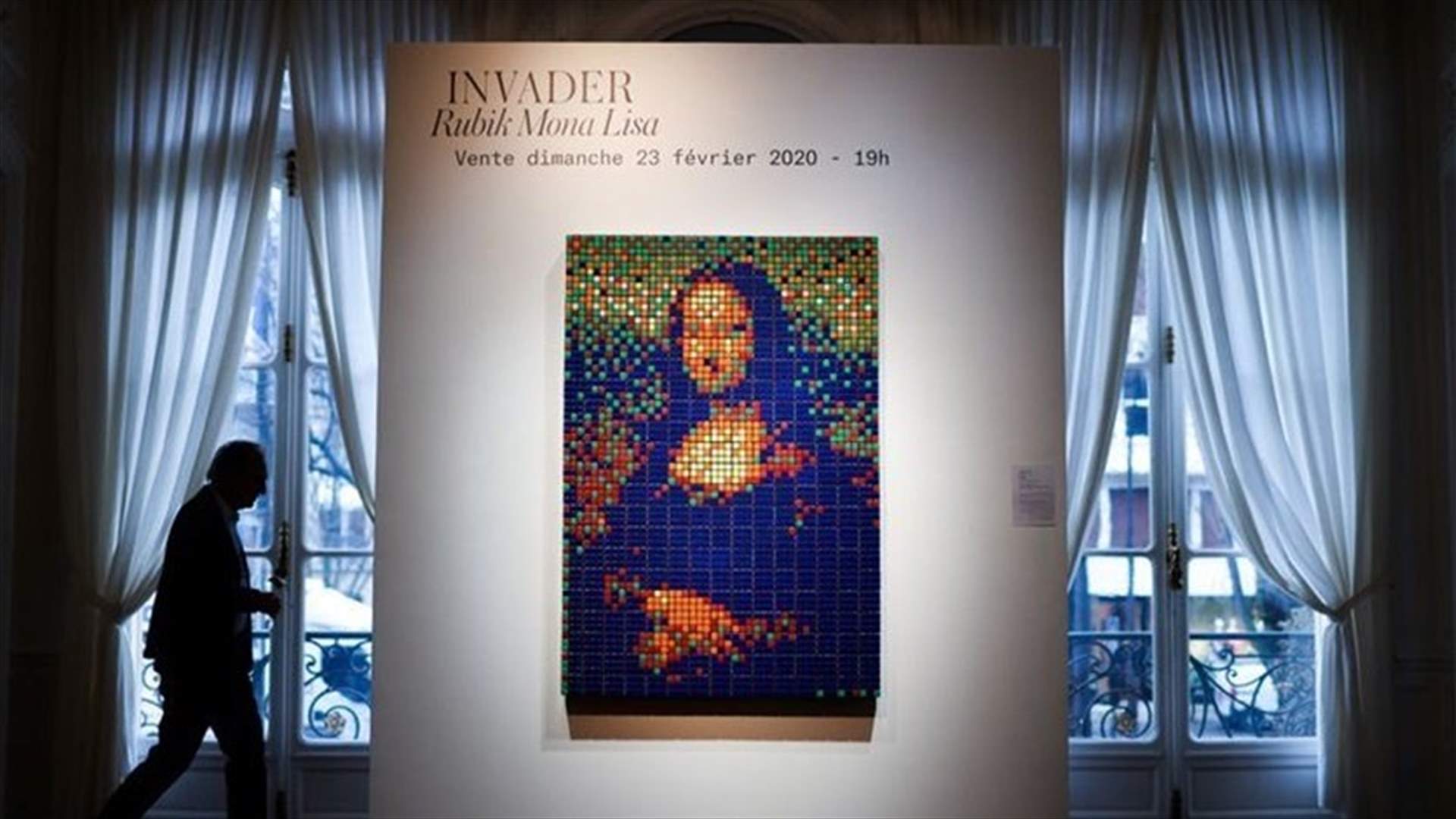 Invader&#39;s &#39;Rubik Mona Lisa&#39; beats estimate at Paris auction