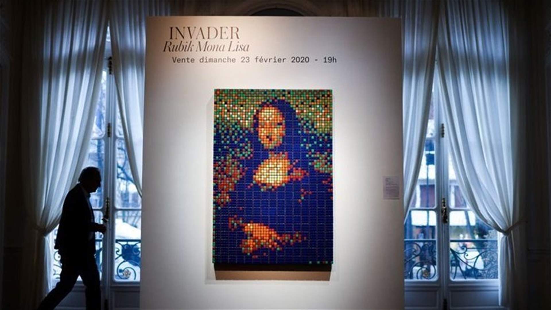 Invader's 'Rubik Mona Lisa' beats estimate at Paris auction