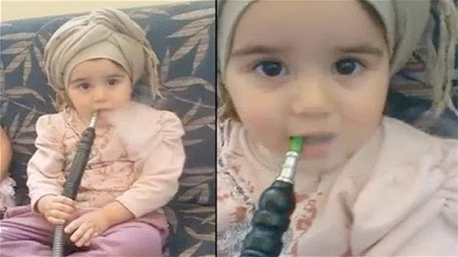 توجيه تهمة الإهمال لسعودية صورت طفلتها وهي تُدخّن النرجيلة